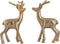 SVJ Decoratief Herten Beeldje - 20x20x23 cm - Goud - Set van 2