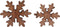 SVJ Decoratief Sneeuwvlokje - 3x18x18 cm - Mango Hout - Naturel
