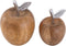 SVJ Decoratieve Appels - 9x9x15 cm - Mango Hout - Naturel - Set van 2