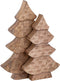 SVJ Decoratieve Boom - 3x16x23 cm - Mango Hout - Naturel - Set van 2