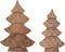 SVJ Decoratieve Boom - 3x16x23 cm - Mango Hout - Naturel - Set van 2