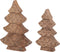 SVJ Decoratieve Boom - 3x16x23 cm - Mango Hout - Naturel - Set van 2