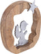 SVJ Decoratieve Engel - 3x20x20 cm - Mango Hout - Naturel