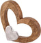 SVJ Decoratieve Hartjes - 3x27x21 cm - Mango Hout - Naturel