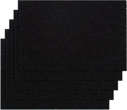 SVJ Deurmat Rechthoekig - 65 x 100 cm - Kokos - Zwart - Set van 5