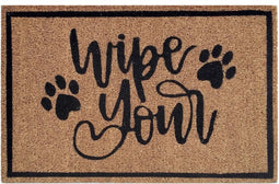 SVJ Deurmat ''Wipe Your'' Rechthoekig - 40 x 60 cm - Kokos - Bruin