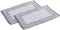 SVJ Douchemat Rechthoekig - 80x50x1 cm - Katoen - Grijs - Set van 2