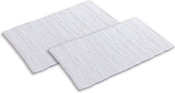 SVJ Douchemat Rechthoekig - 80x50x1 cm - Katoen - Grijs - Set van 2