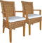 SVJ Eetkamerstoelen - 47x54x97 cm - Rotan - Lichtbruin - Set van 2