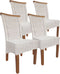 SVJ Eetkamerstoelen - 54x47x97 cm - Rotan - Wit - Set van 4