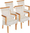 SVJ Eetkamerstoelen - 64x54x97 cm - Rotan - Wit - Set van 4