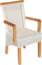 SVJ Eetkamerstoelen Rechthoekig - 47x54x97 cm - Wit/Bruin - Set van 2