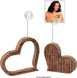 SVJ Fotolijstje - 3 x 18 x 16 cm - Hout - Bruin - Set van 2