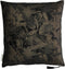 SVJ Home Decorations Bladeren Kussen - 45 x 45 cm - Fluweel - Zwart