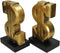 SVJ Home Decorations Dollarteken Boekenstandaard - 24x9x21 cm - Goud