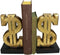 SVJ Home Decorations Dollarteken Boekenstandaard - 24x9x21 cm - Goud