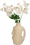 SVJ Home Decorations Fine Vaas - 18 x 11 x 28 cm - Aardewerk - Beige