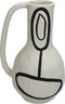 SVJ Home Decorations Fine Vaas - 19 x 15 x 27 cm - Aardewerk - Wit