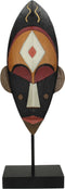 SVJ Home Decorations Masker Beeld - 15 x 9 x 48 cm - Polyresin - Bruin