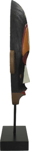 SVJ Home Decorations Masker Beeld - 15 x 9 x 48 cm - Polyresin - Bruin
