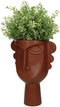 SVJ Home Decorations Masker Bloempot - 17x12x21 cm - Aardewerk - Terra