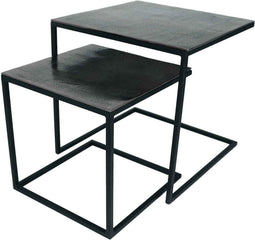 SVJ Home Decorations Mensa Tafelset - L50 x B50 x H50 cm - Robuust - Zwart