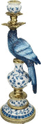 SVJ Home Decorations Vogel Kandelaar - 15 x 13 x 39 cm - Blauw