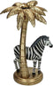 SVJ HomeKandellar Kaarsenhouder Zebra sculptuur retro goud, zwart en wit - 15 x 15 x 26,3 cm - Kaarsenstandaard