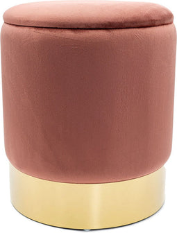 SVJ Kruk - 31x31x38 cm - Fluweel - Oudroze