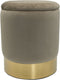 SVJ Kruk Rond - 31 x 31 x 38 cm - Polyester - Taupe