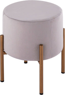 SVJ Kruk Rond - 32 x 32 x 38 cm - Polyester/Ijzer - Lichtgrijs
