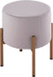 SVJ Kruk Rond - 32 x 32 x 38 cm - Polyester/Ijzer - Lichtgrijs