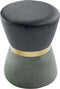 SVJ Kruk Rond - 32 x 32 x 42 cm - Fluweel - Antraciet