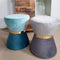SVJ Kruk Rond - 32 x 32 x 42 cm - Fluweel - Antraciet