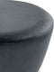 SVJ Kruk Rond - 32 x 32 x 42 cm - Fluweel - Antraciet