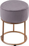 SVJ Kruk Rond - 32 x 32 x 42 cm - Ijzer/Polyester - Antraciet