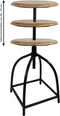 SVJ Kruk Rond - 34 x 34 x 75 cm - Metaal - Zwart - Set van 2