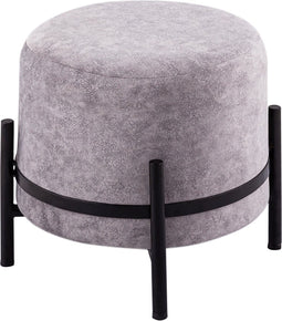 SVJ Kruk Rond - 35 x 35 x 37 cm - Microvezel - Lichtgrijs