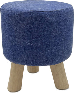 SVJ Kruk Rond - 35 x 35 x 45 cm - Teakhout - Blauw