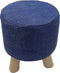 SVJ Kruk Rond - 35 x 35 x 45 cm - Teakhout - Blauw