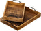 SVJ Plateau Rechthoekig - 31 x 46 x 8 cm - Hout - Bruin - Set van 2