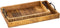 SVJ Plateau Rechthoekig - 31 x 46 x 8 cm - Hout - Bruin - Set van 2