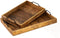 SVJ Plateau Rechthoekig - 31 x 46 x 8 cm - Hout - Bruin - Set van 2