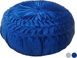 SVJ Poef - 45x45x30 cm - Fluweel - Donkerblauw