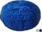 SVJ Poef - 45x45x30 cm - Fluweel - Donkerblauw