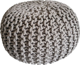 SVJ Poef - 45x45x30 cm - Katoen - Grijs