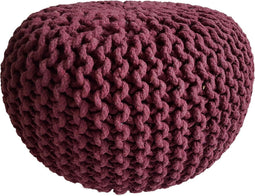 SVJ Poef - 45x45x30 cm - Katoen - Paars