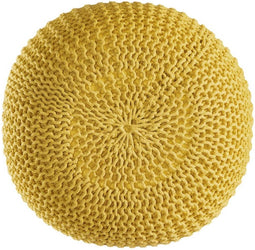 SVJ Poef - 55x55x37 cm - Katoen - Geel