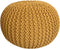 SVJ Poef - 55x55x37 cm - Katoen - Grijs/Geel - Set van 2