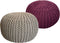 SVJ Poef - 55x55x37 cm - Katoen - Grijs/Roze - Set van 2